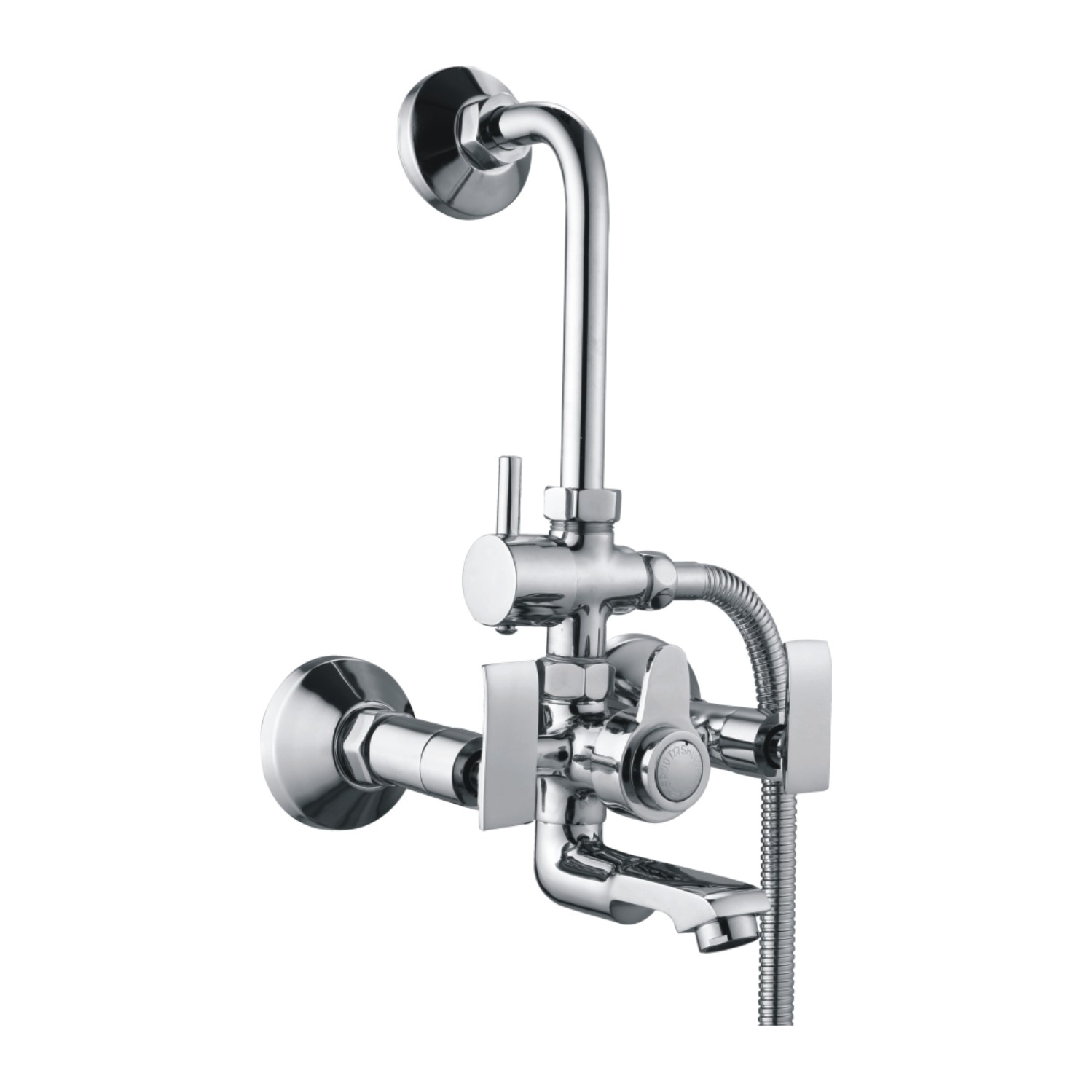 C.P WALL MIXER 3 IN 1 SYSTEM WITH BEND SET TELEPHONIC SHOWER & 1.5 MTR. TUBE WITH STAND